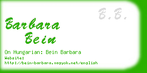 barbara bein business card